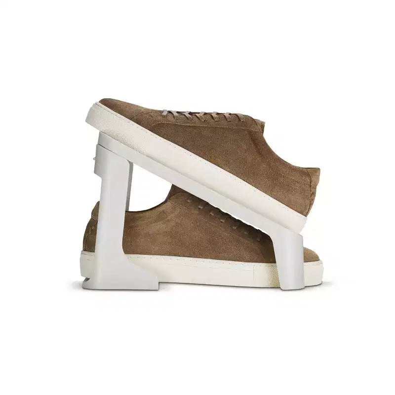 Joseph Joseph 6pk Shoe-in Compact Space-Saving Shoe Organiser: Off-White Polypropylene Freestanding Rack, Holds 6 Pairs