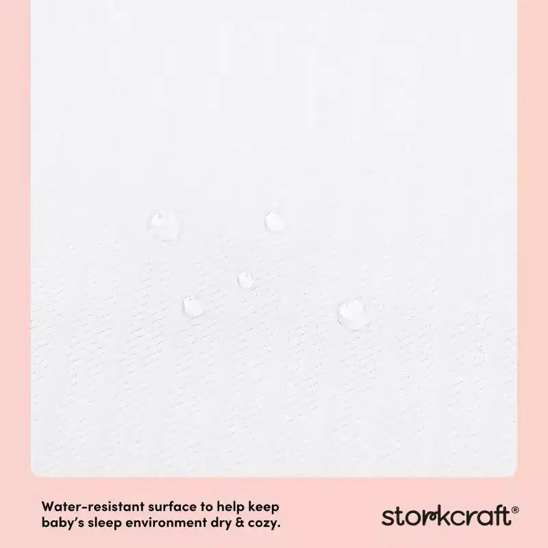 Storkcraft Matelas 6 po Grow-with Me de qualité supérieure imperméable et réversible pour lit de bébé et lit de tout-petit : ferme, rempli de fibres, 14 lb