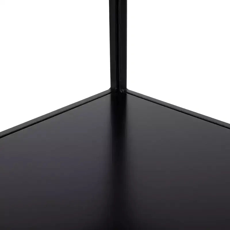 Kate & Laurel All Things Decor 24"x17"x38" Melora Metal and Wood Corner Wall Shelf Black