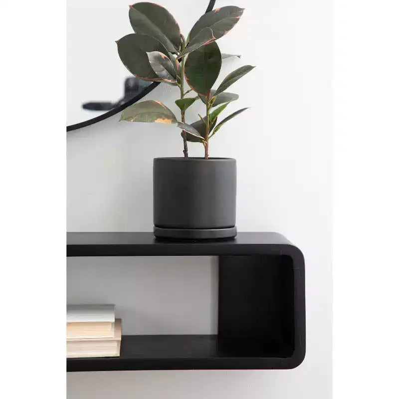 Kate & Laurel All Things Decor 30"x7"x7" Deguara Floating Shelf Black