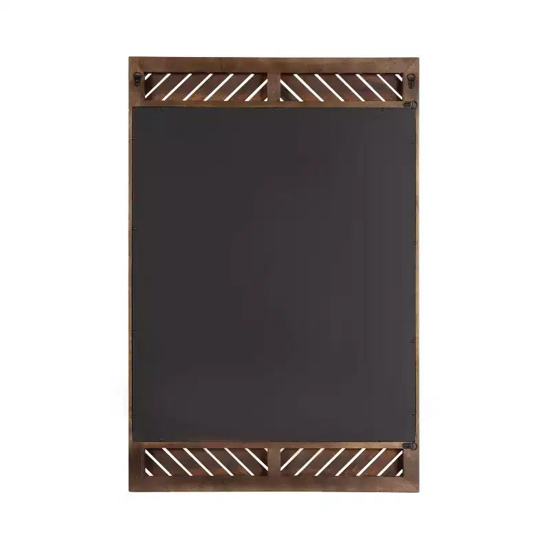 Miroir mural rectangulaire en bois Mezzeta de 61 x 91 cm, de Kate & Laurel All Things Decor, marron