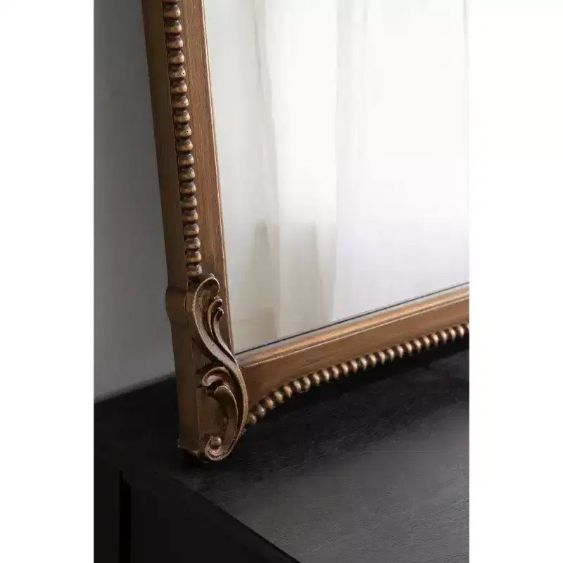 40"x30" Hubanks Arched Wall Mirror Gold - Kate & Laurel All Things Decor