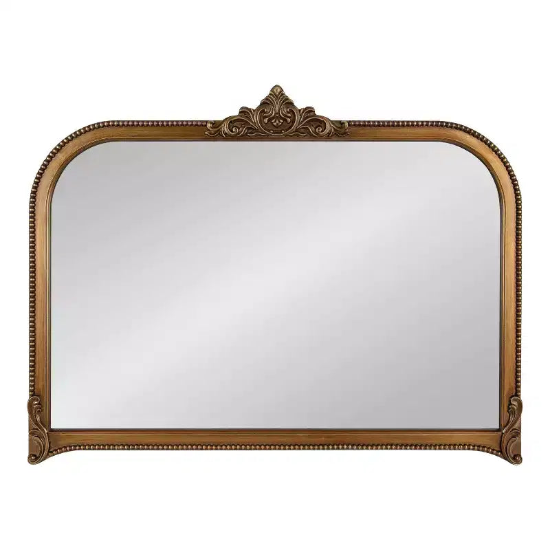 40"x30" Hubanks Arched Wall Mirror Gold - Kate & Laurel All Things Decor