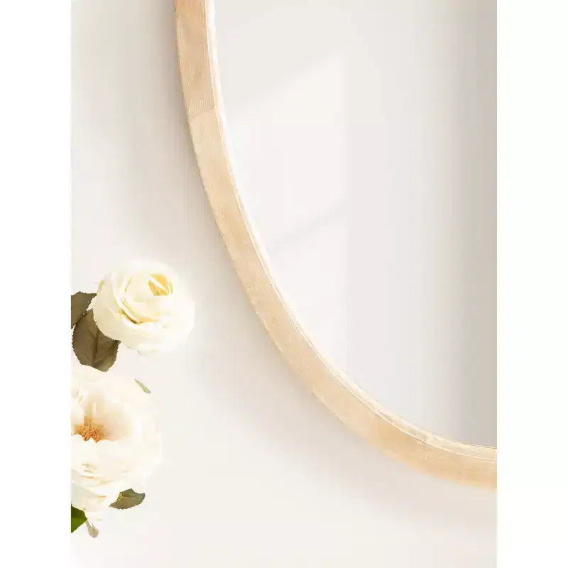 Kate & Laurel All Things Decor Miroir encadré ovale Hogan 24"x36" Naturel