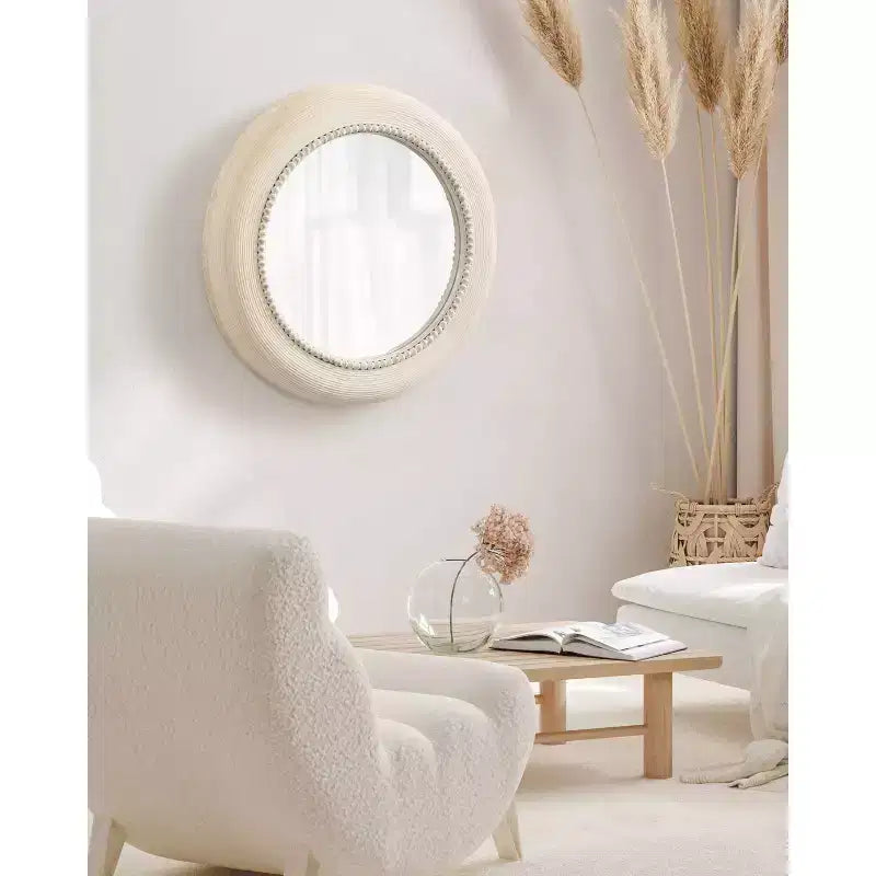 Kate & Laurel All Things Decor Miroir mural rond Jonesport 26"x26" Naturel