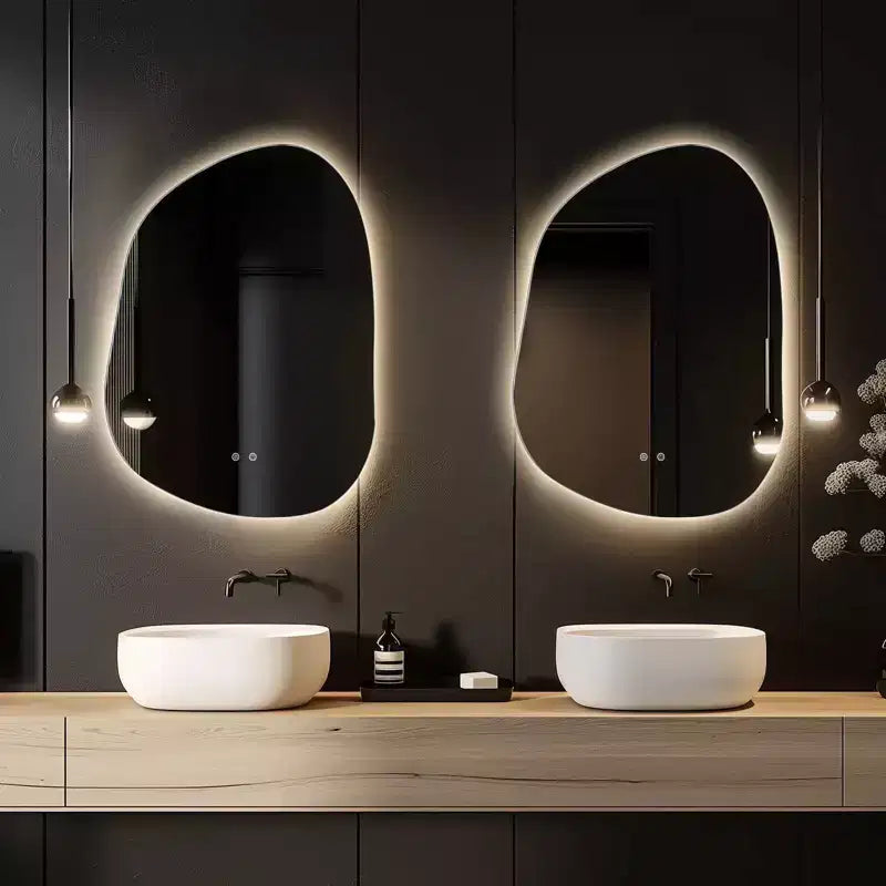 WallBeyond 22"x30" Irregular LED Vanity Mirror Clear