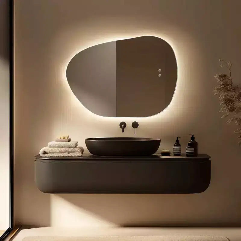 WallBeyond 22"x30" Irregular LED Vanity Mirror Clear
