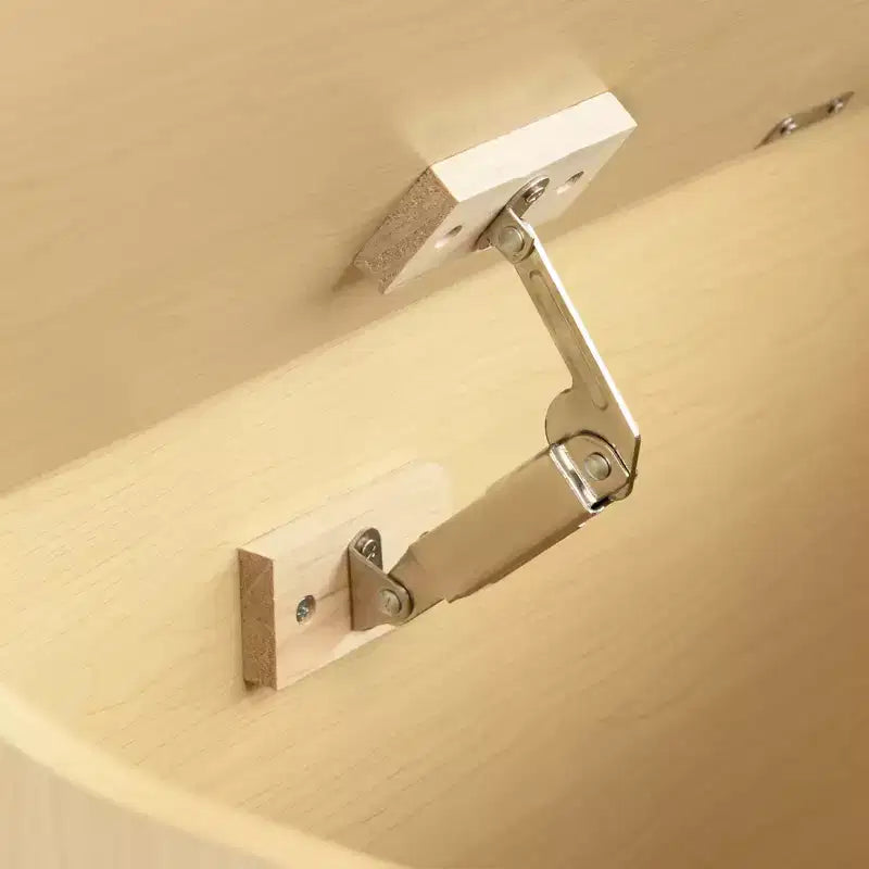Humble Crew Kids' Jaime Coffre à jouets à charnière en bois : Cadre en MDF, quincaillerie en acier, étagères à bacs, 1 tiroir, 1 étagère