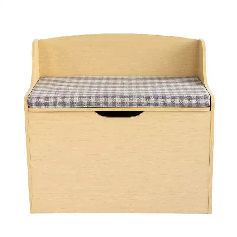 Humble Crew Kids' Jaime Coffre à jouets à charnière en bois : Cadre en MDF, quincaillerie en acier, étagères à bacs, 1 tiroir, 1 étagère