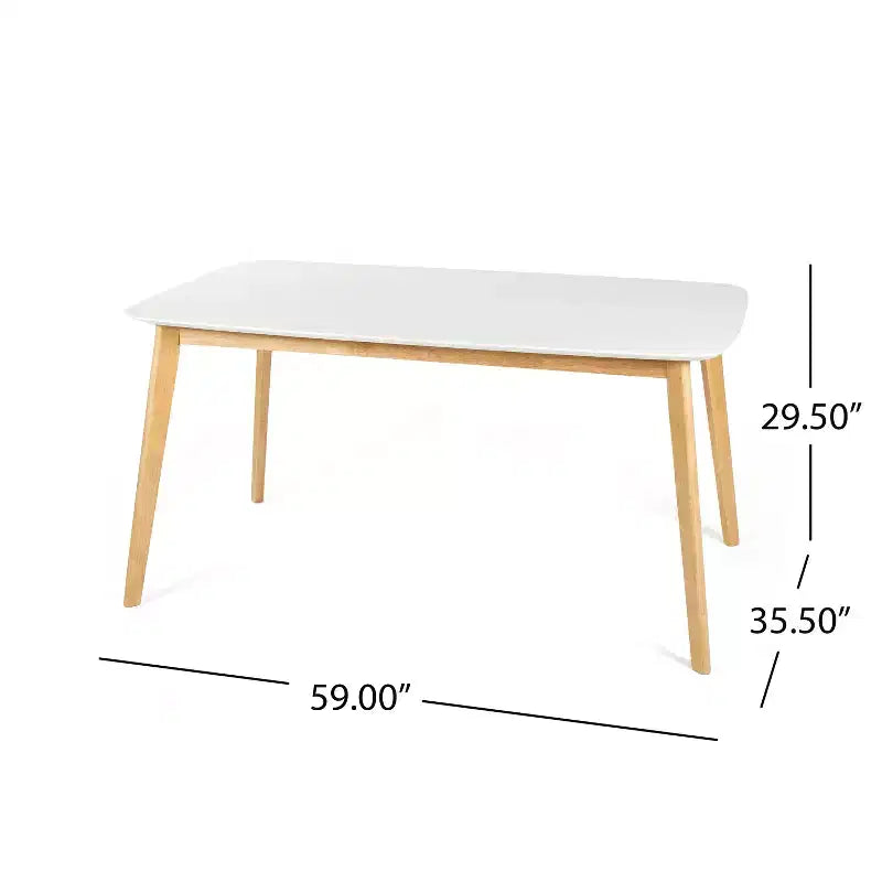 GDFStudio Anne Mid Century Modern Wood Dining Table