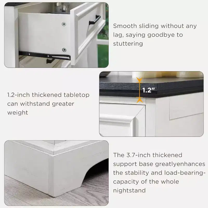 46 Farmhouse 5 Drawers Dresser for Bedroom, Tall Wood Chest of Drawers with Natural Texture for Bedroom, Living Room