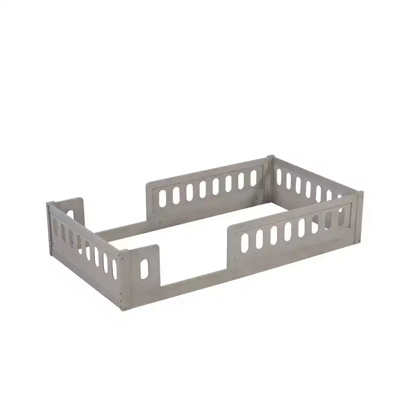 Twin/Full Size Platform Bed Kid Floor Bed Toddler Bed with Guardrail - ModernLuxe