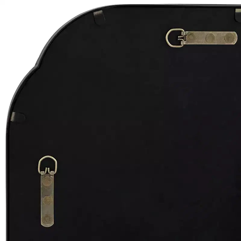 Uttermost Double Radius Matte Black 24 x 36 1/4 Wall Mirror