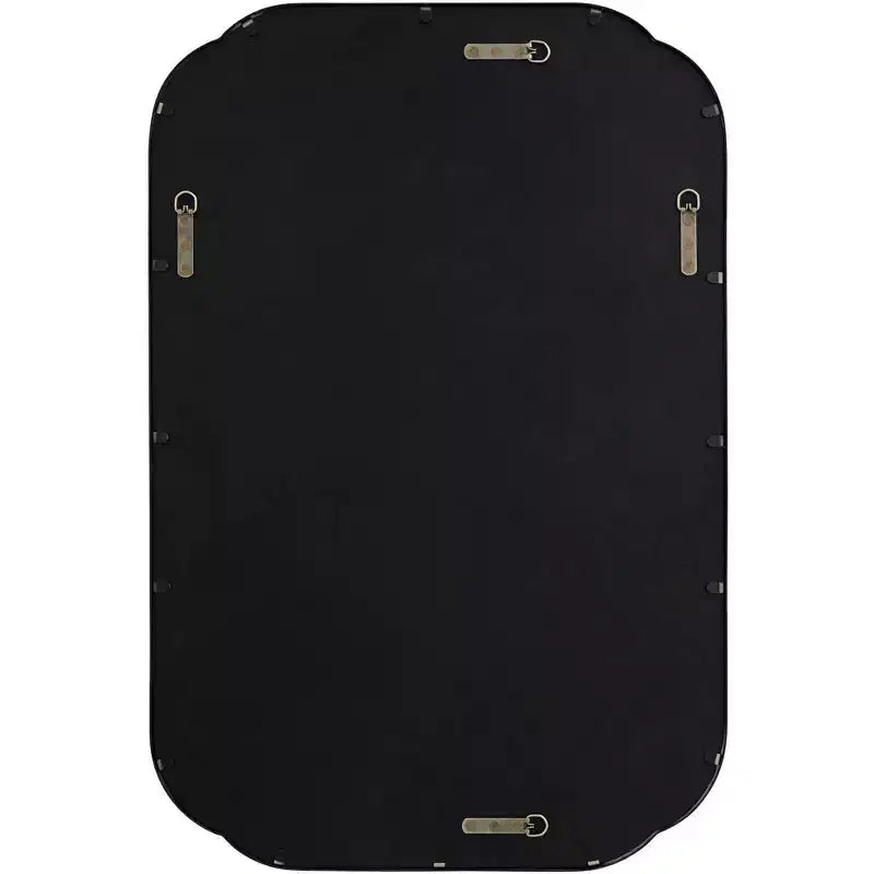 Uttermost Double Radius Matte Black 24 x 36 1/4 Wall Mirror