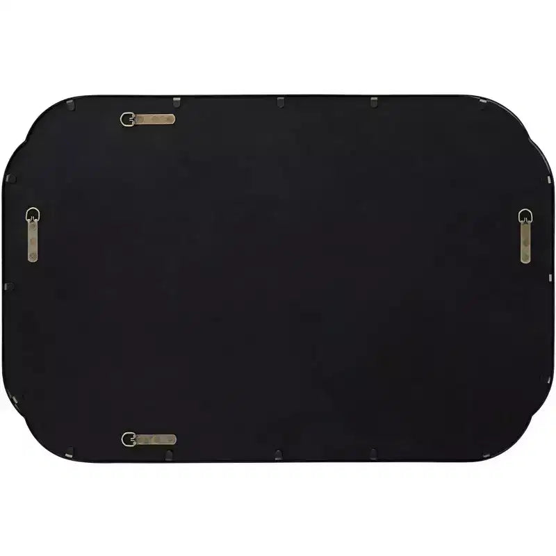 Uttermost Double Radius Matte Black 24 x 36 1/4 Wall Mirror