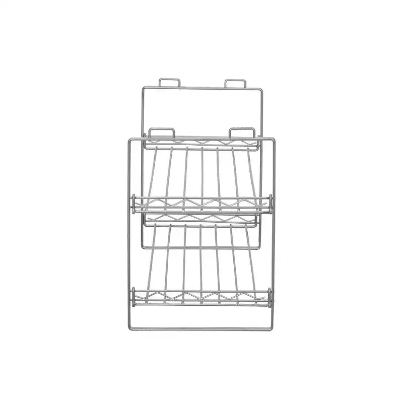 Stackable Two-Tier Metal Shoe Rack for Closet Storage | Silver