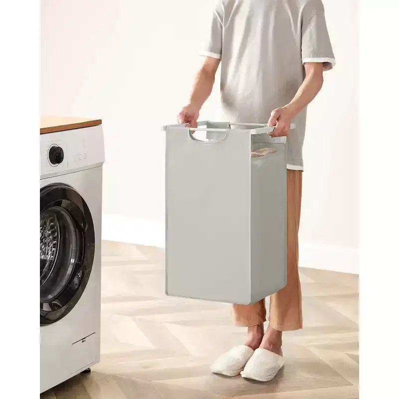 Laundry Hamper, Laundry Basket, Laundry Sorter with 3 Pull-Out and Removable Bags, Shelf, Metal Frame, 3 x 10 Gallons (38L)