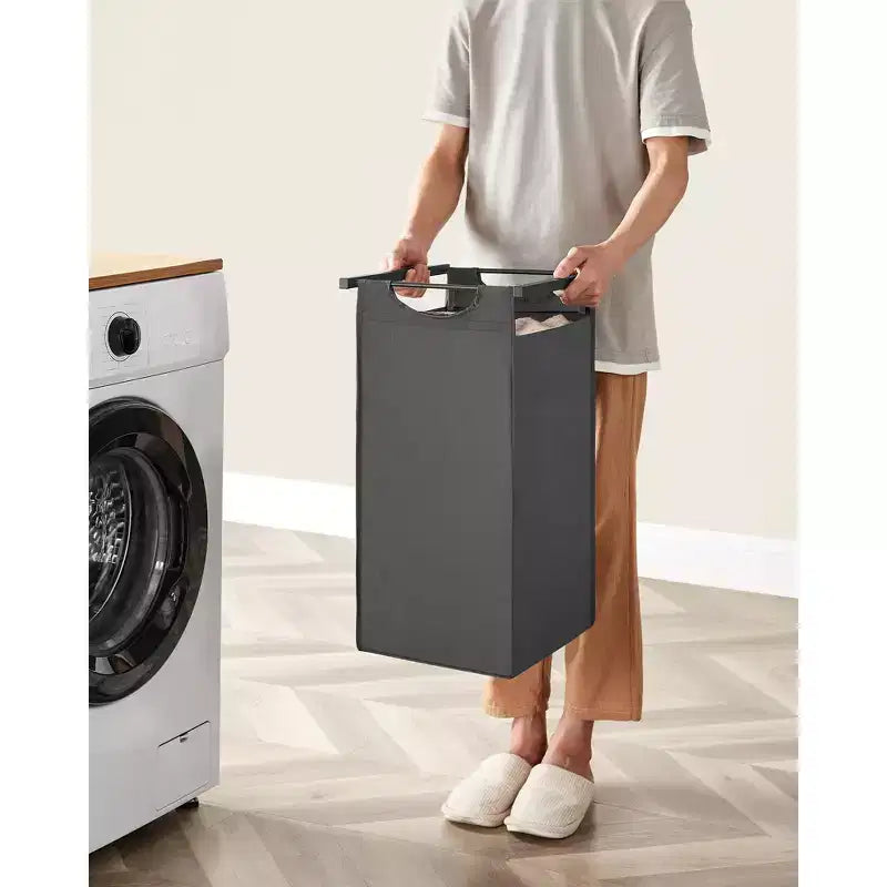 Laundry Hamper, Laundry Basket, Laundry Sorter with 3 Pull-Out and Removable Bags, Shelf, Metal Frame, 3 x 10 Gallons (38L)