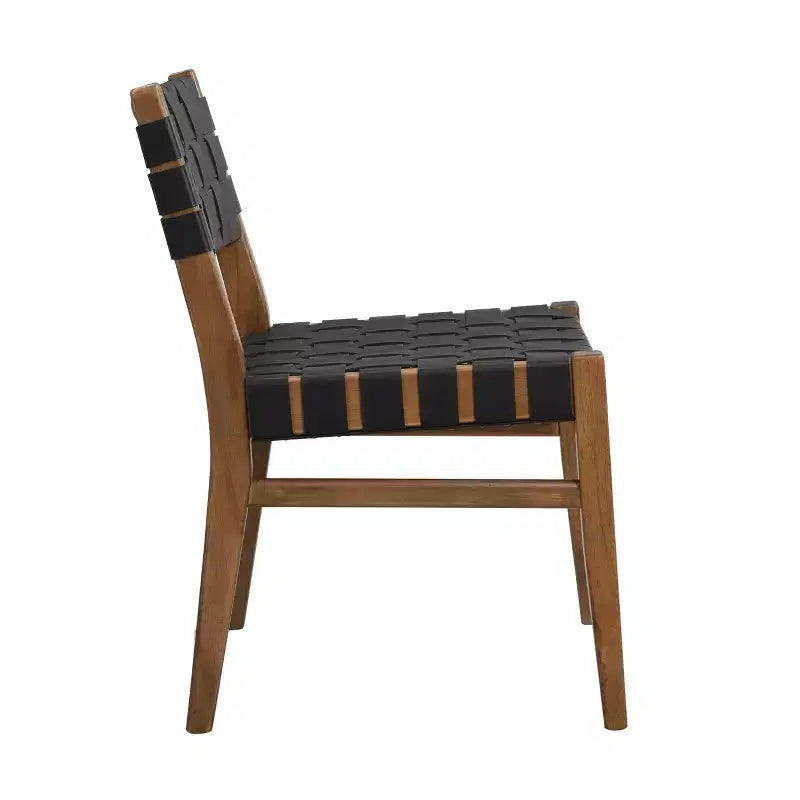 Christopher Knight Home Cassius Woven Faux Leather Rubberwood Dining Chair (Set of 2)