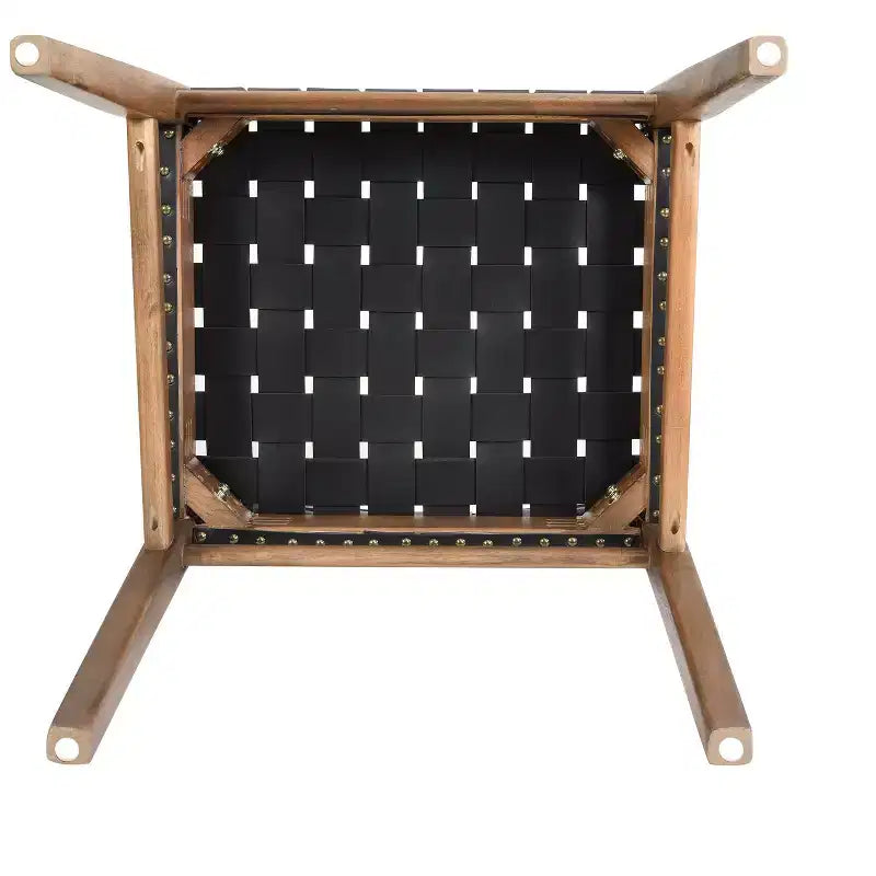 Christopher Knight Home Cassius Woven Faux Leather Rubberwood Dining Chair (Set of 2)