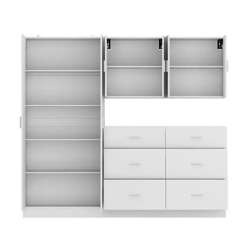 Famapy Kitchen Cabinet Ensemble: Rich Storage, Solid Structure, and Sleek Design