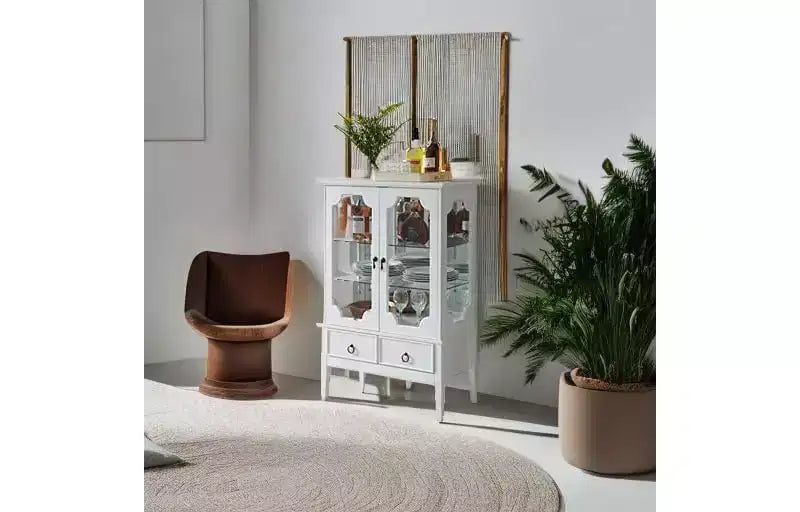 Kings Brand Furniture Versailles Curio Storage Cabinet