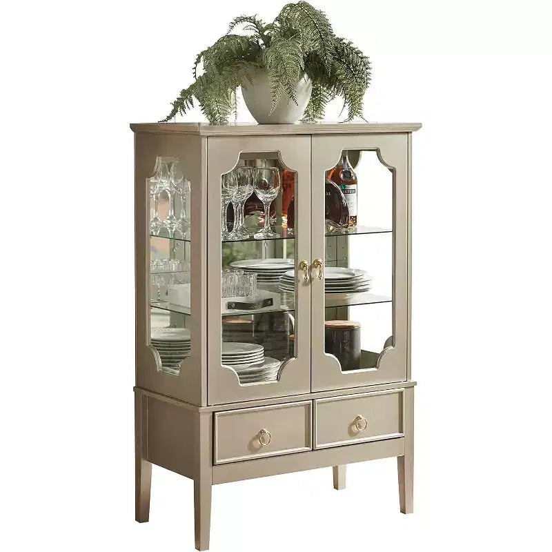 Kings Brand Furniture Versailles Curio Storage Cabinet