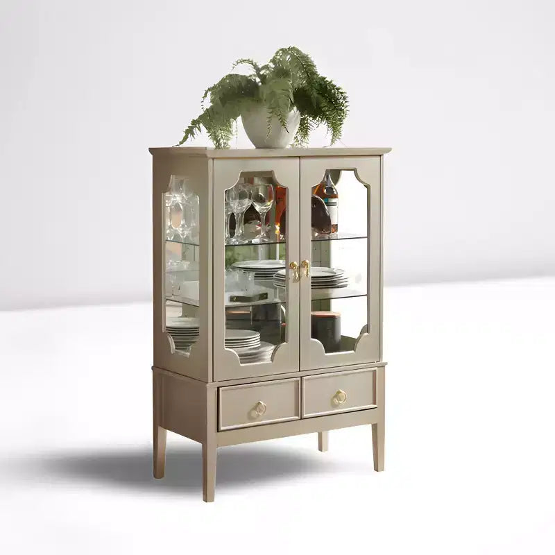 Kings Brand Furniture Versailles Curio Storage Cabinet