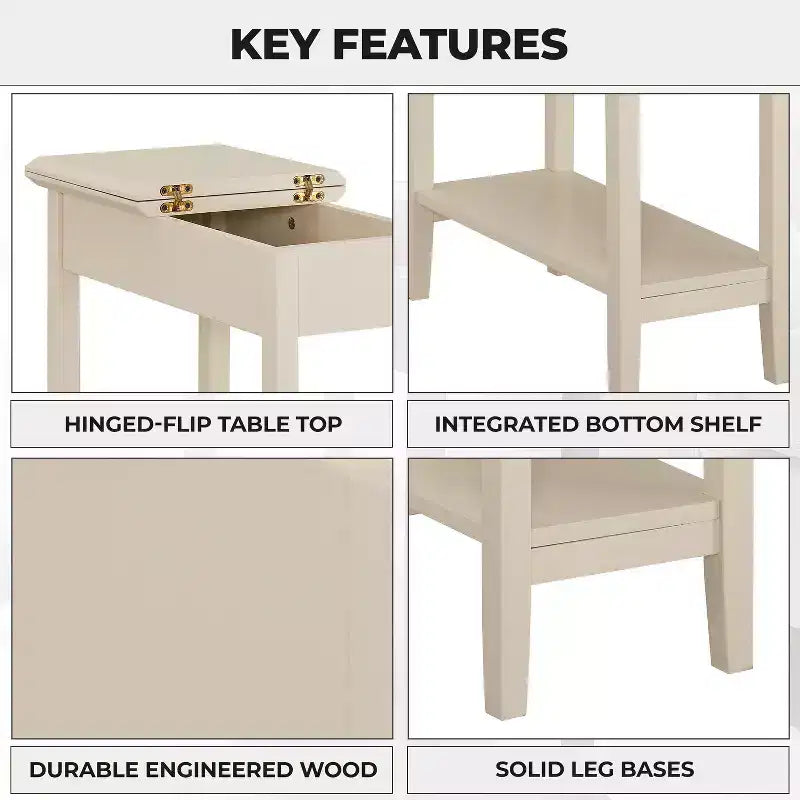 Home Imports Emporium Flip Top Chairside Table, Set of 1/2
