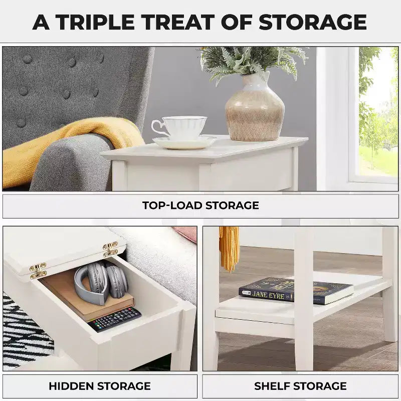 Home Imports Emporium Flip Top Chairside Table, Set of 1/2