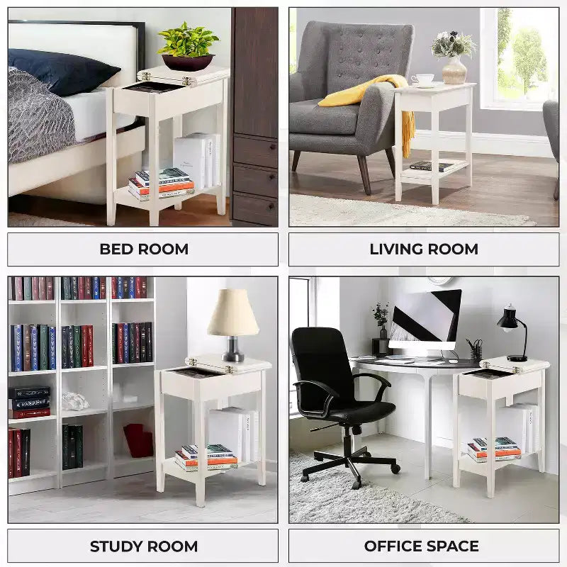 Home Imports Emporium Flip Top Chairside Table, Set of 1/2