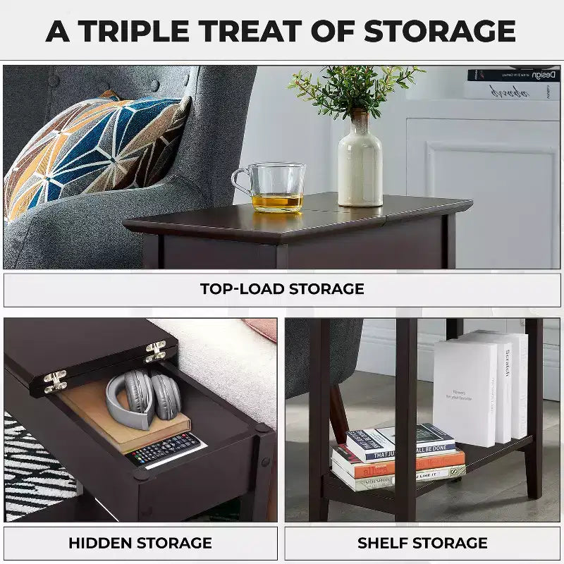 Home Imports Emporium Flip Top Chairside Table, Set of 1/2