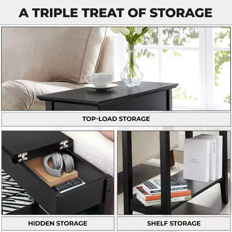 Home Imports Emporium Flip Top Chairside Table, Set of 1/2