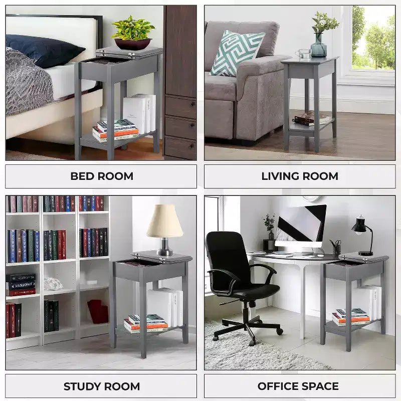 Home Imports Emporium Flip Top Chairside Table, Set of 1/2