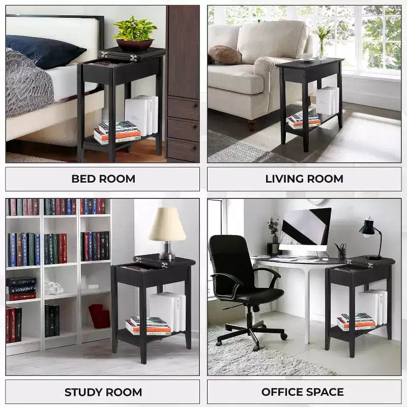 Home Imports Emporium Flip Top Chairside Table, Set of 1/2