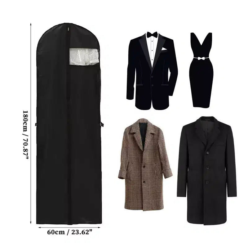 Unique Bargains Garment Bags PEVA Clothes Cover Bags with Handle