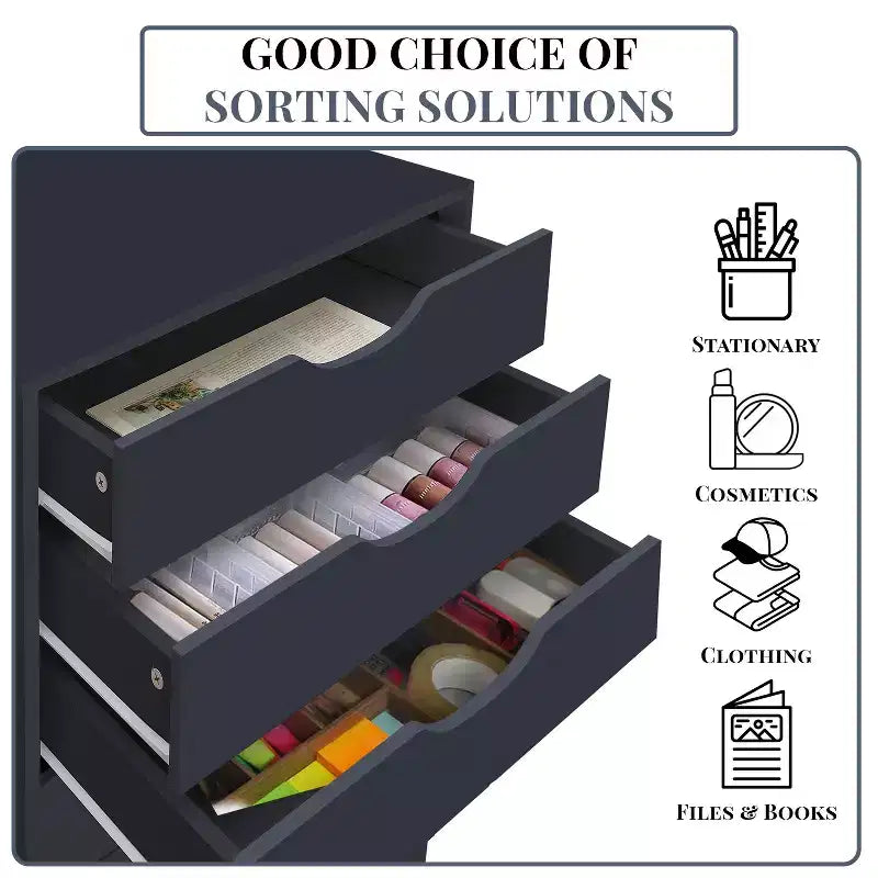 Home Imports Emporium 7-Drawer Office Storage File Cabinet on Wheels