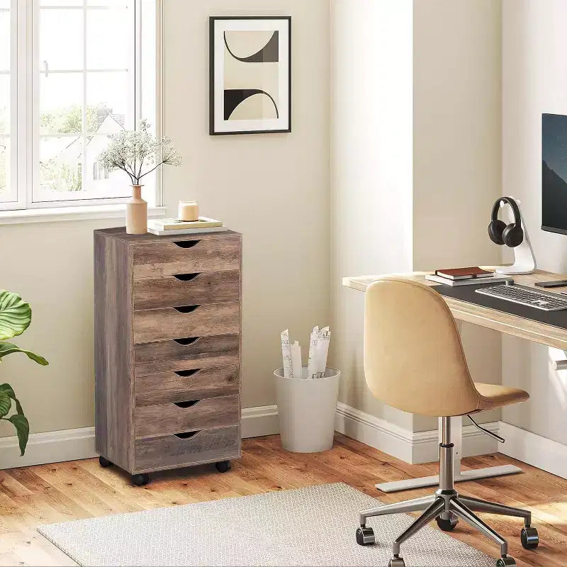Home Imports Emporium 7-Drawer Office Storage File Cabinet on Wheels