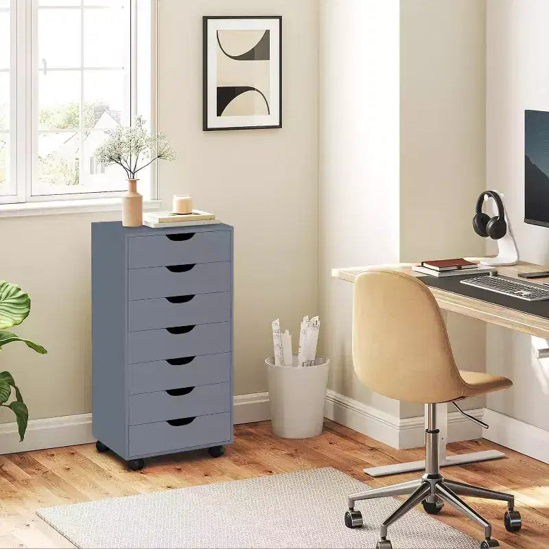 Home Imports Emporium 7-Drawer Office Storage File Cabinet on Wheels
