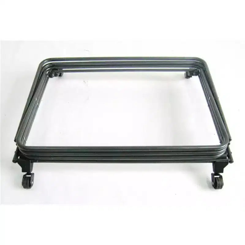 Zenithen Limited Four Shelf Folding Rack with Fold-Away Wheels