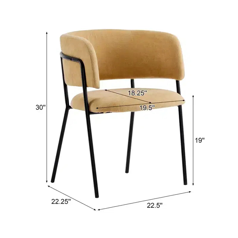 Christopher Knight Home Nest Modern Upholstered Dining Chairs with Metal Frame (Set of 4)