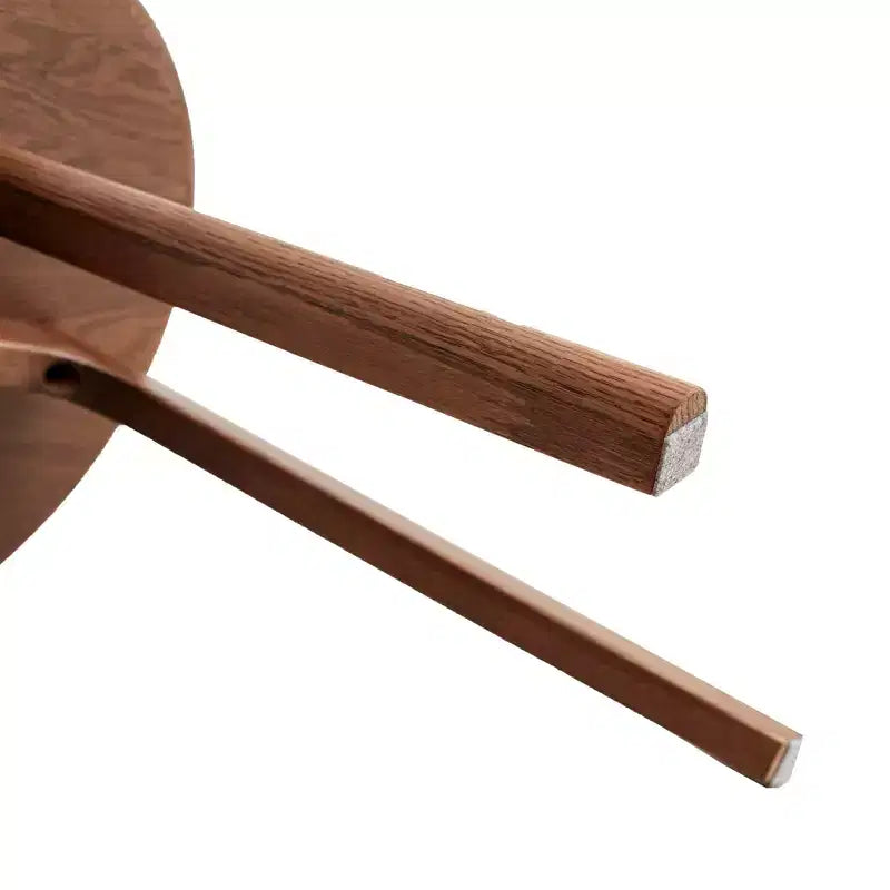 GDFStudio Wallis Minimalist 19.7 H Three Legs Solid Oak Round Side Table