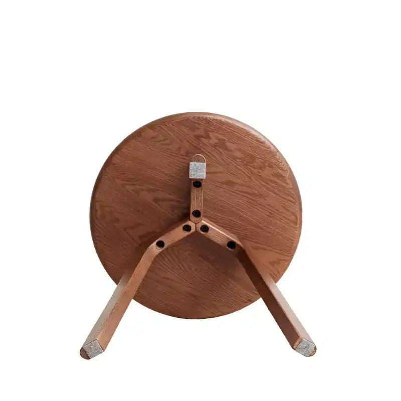 GDFStudio Wallis Minimalist 19.7 H Three Legs Solid Oak Round Side Table