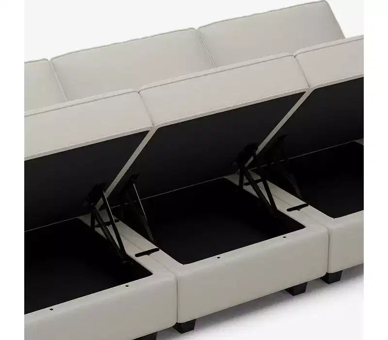 Belffin Modular Velvet Ottoman