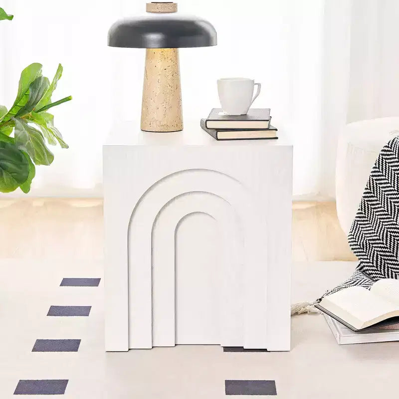 GDFStudio Coral Modern Arch-Design Wood 17.71 H Side Table