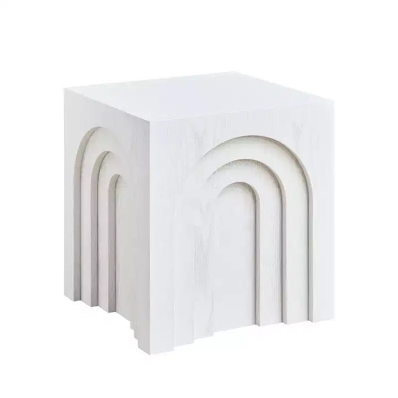 GDFStudio Coral Modern Arch-Design Wood 17.71 H Side Table