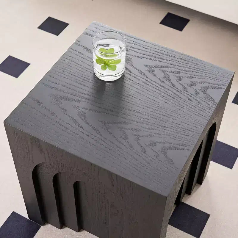 GDFStudio Coral Modern Arch-Design Wood 17.71 H Side Table