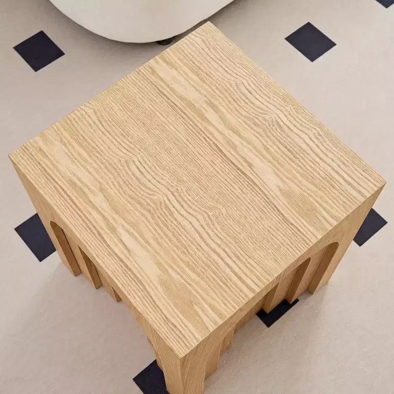 GDFStudio Coral Modern Arch-Design Wood 17.71 H Side Table