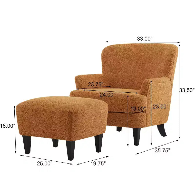 Christopher Knight Home Gerald Contemporary Boucle Upholstered Club Chair and Ottoman Set
