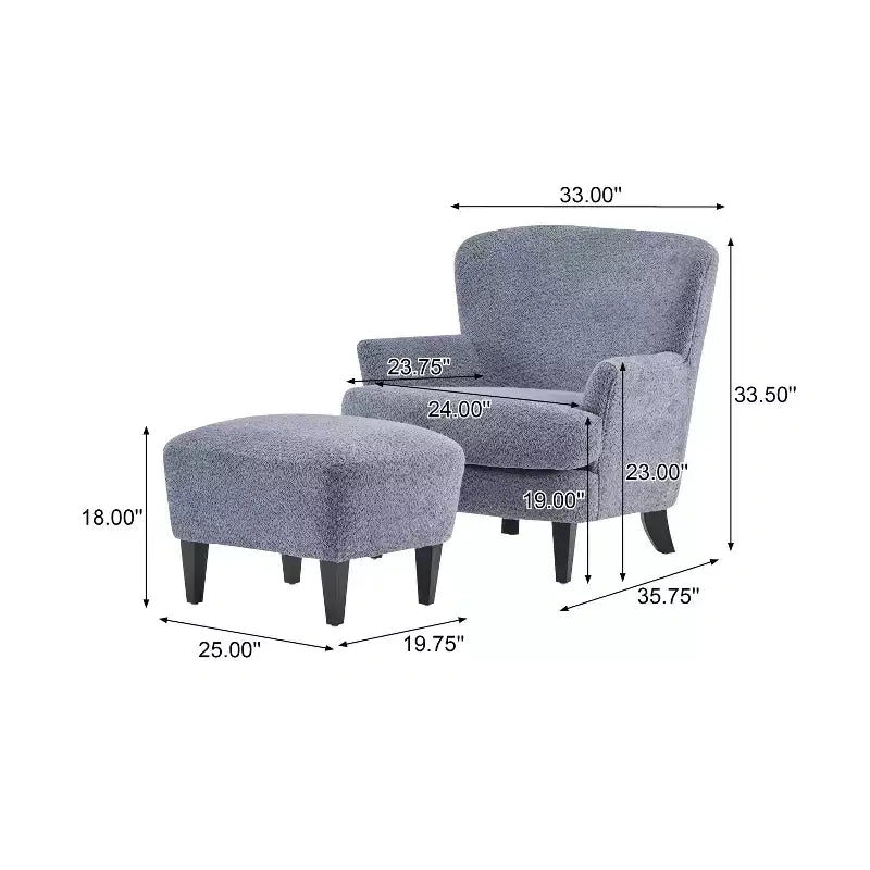 Christopher Knight Home Gerald Contemporary Boucle Upholstered Club Chair and Ottoman Set